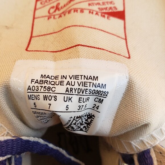 EUC CTAS Converse Chuck 70 High 'Slate Lilac' - A03758C (7W - 5M) KICKS - Picture 3 of 6